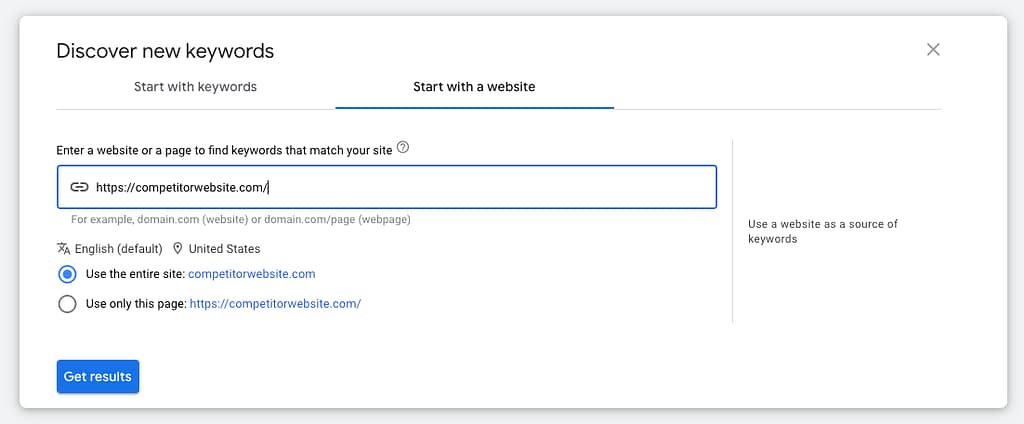 Google Keyword Planner Competitor Analysis