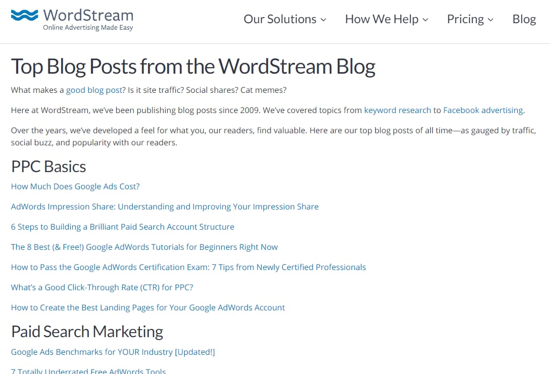 best ppc blog - wordstream