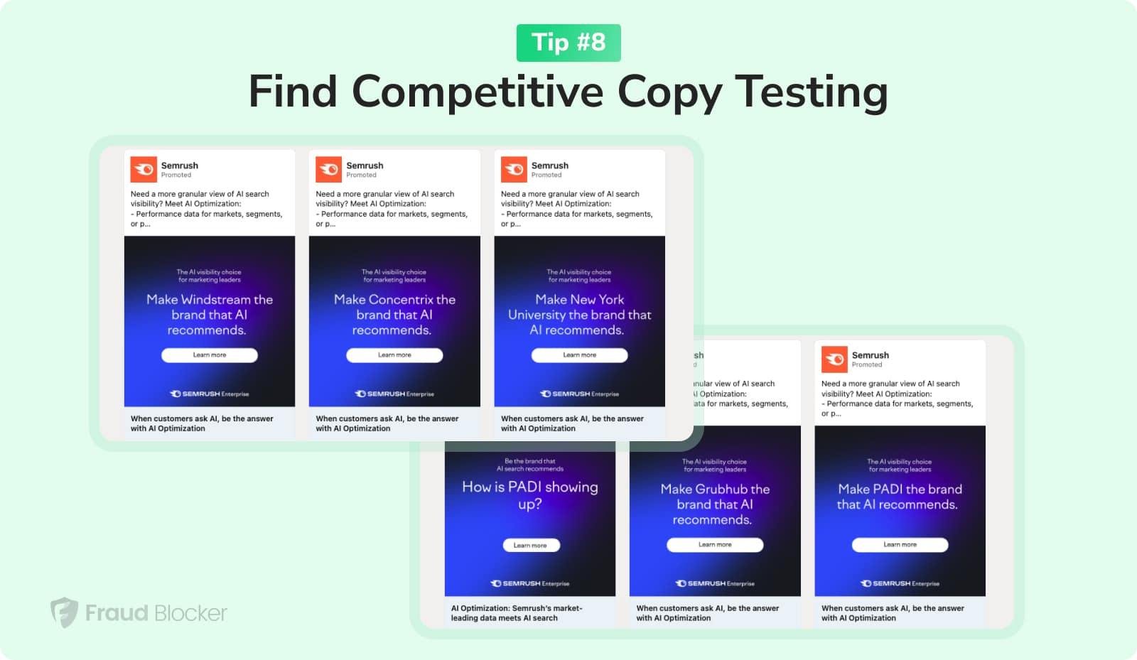 Find unique competitor strategies like ABM and audience targeting and take ideas for your own campaigns
