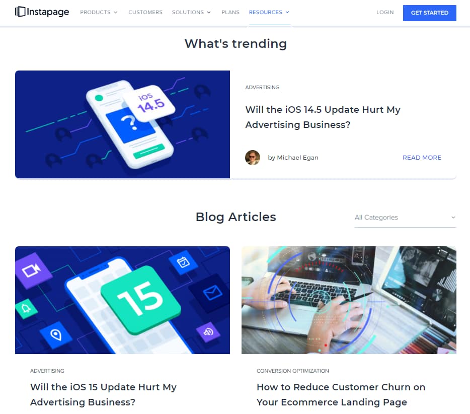 best ppc blog - instapage