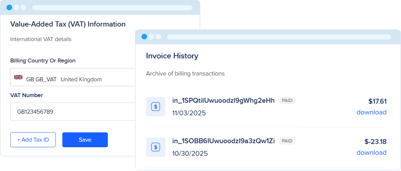 billing and invoicing - click fraud features