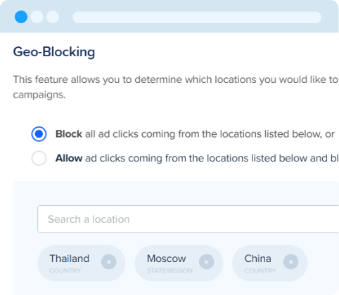 Geo Blocking Feature