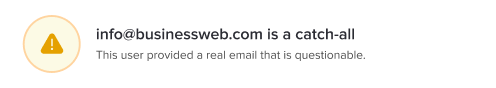 email verification - catchall