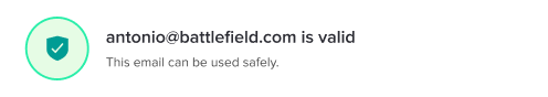 email verification - valid