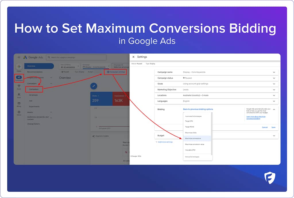 How to set up Maximize Conversion bidding in Google