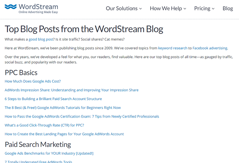 best ppc blog - wordstream