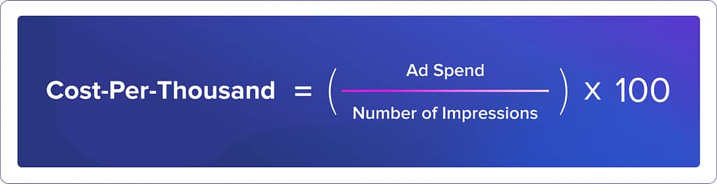 how to calculate cost per thousand cpm