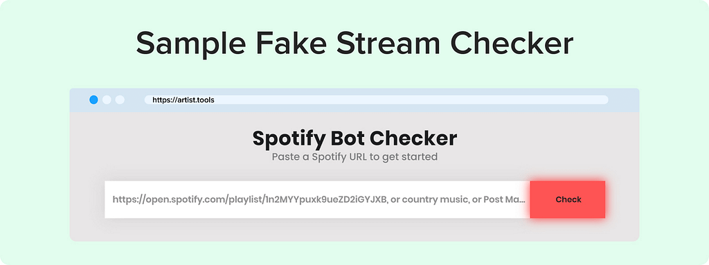example of spotify artist with fake streams from streaming farm 2
