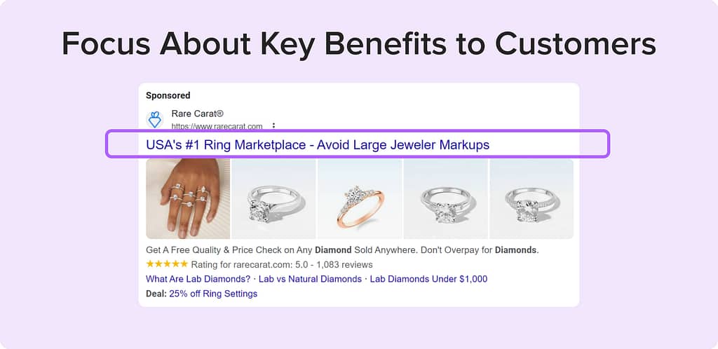 google ad copy - customer benefits
