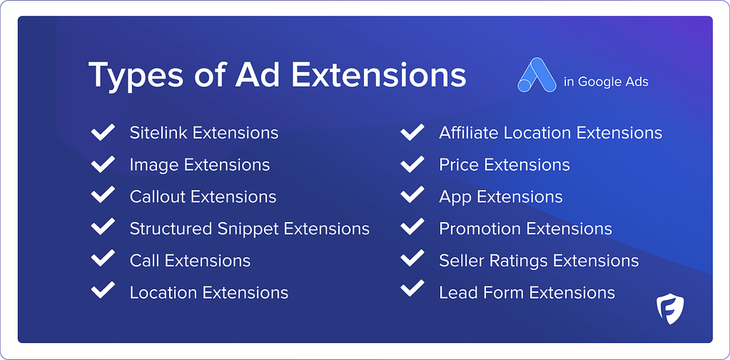 types of ad extensions in google ads