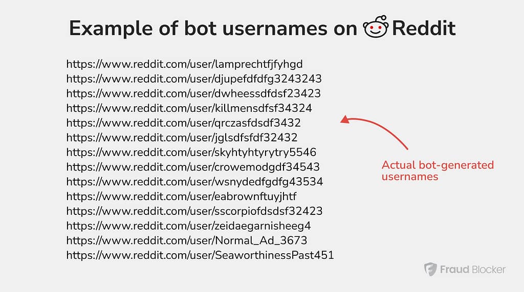 Reddit Bots use bad usernames