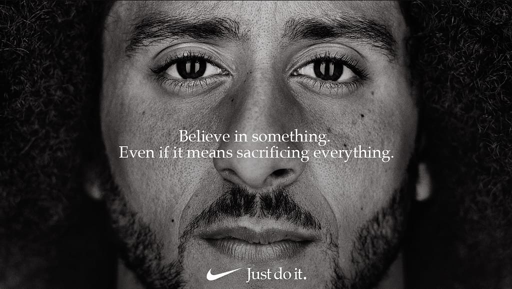 Nike ad colin kaepernick believe in something 2018 controversial ads