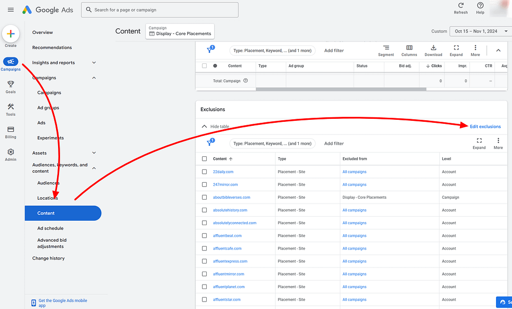 how to exclude mfa sites 1