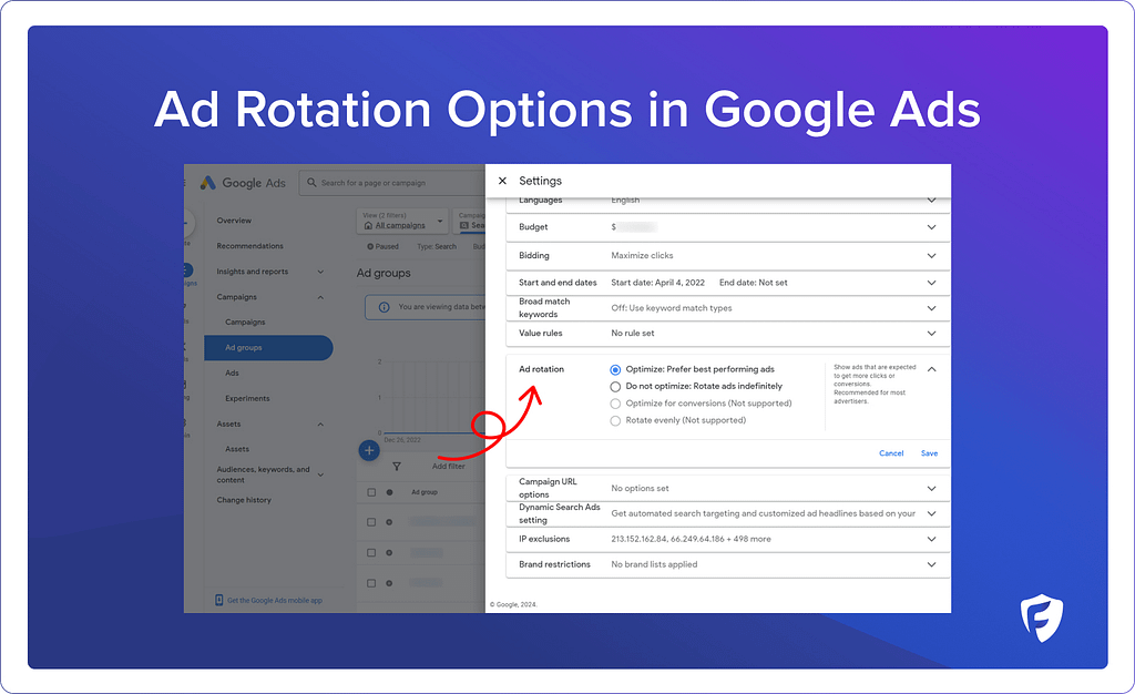 Ad Rotation Options in Google Ads