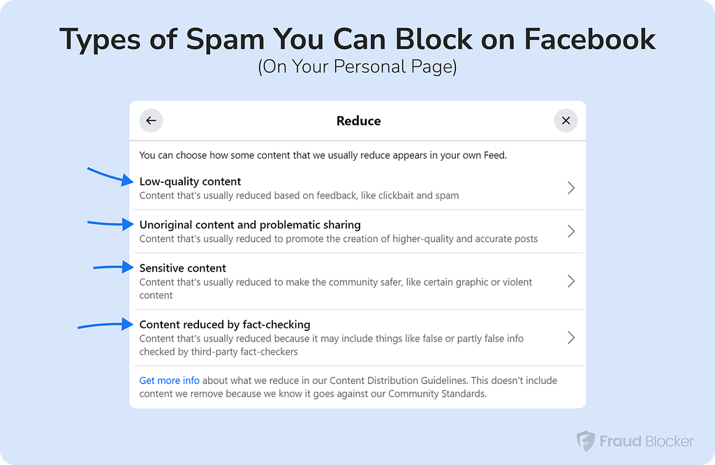 types of facebook spam bots you can block