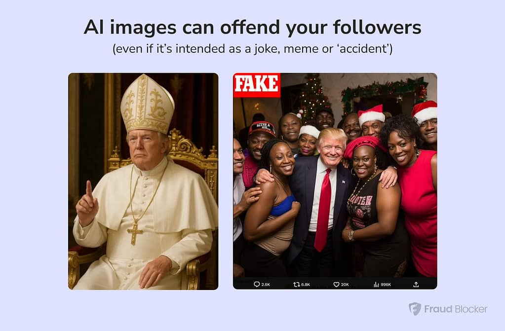 top ai ad mistakes - trump pope