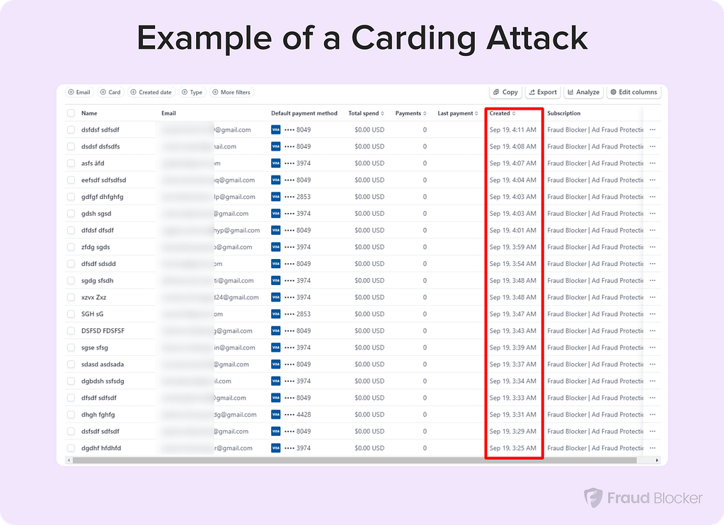 example of a carding attack