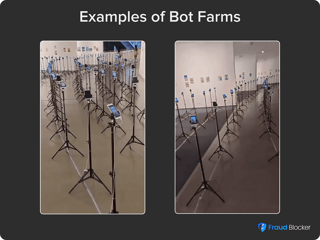 example of a bot farm human hybrid combo