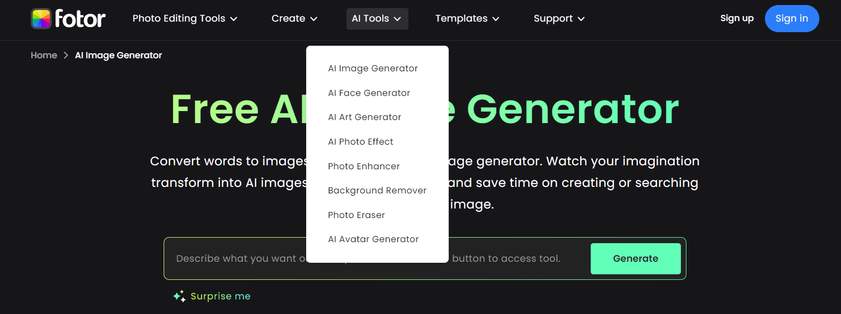 top AI marketing tools fotor 2