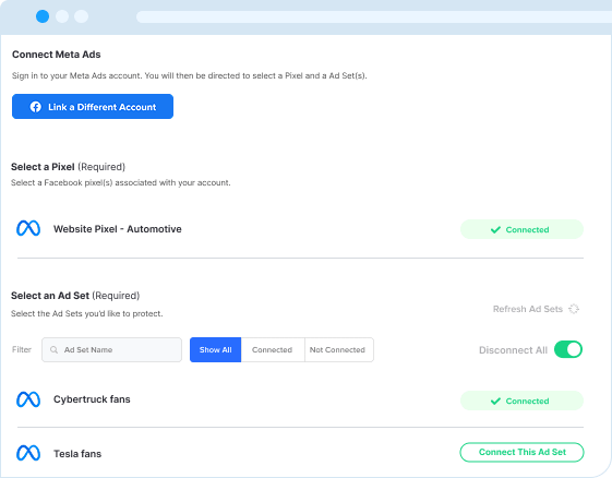 Connnect ad accounts feature