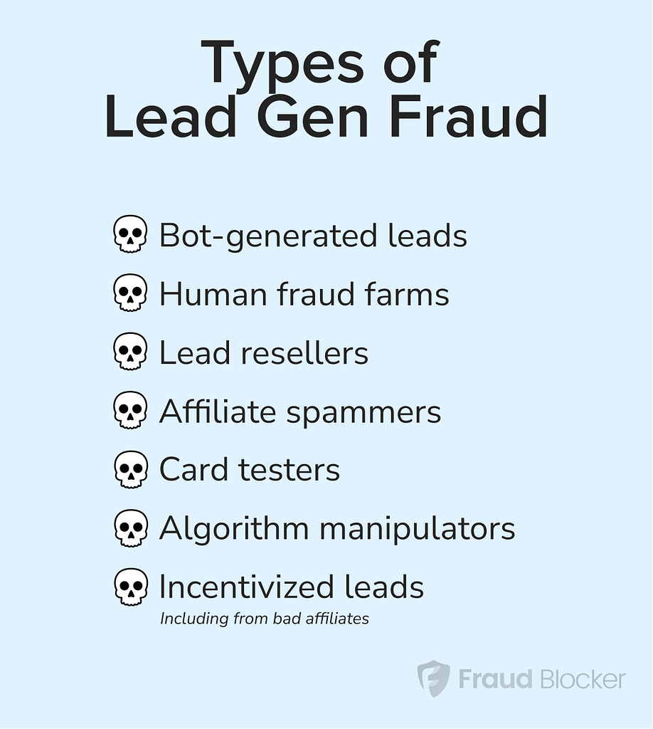 types of lead fraud in campaigns today