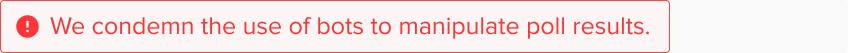 what is a poll bot warning