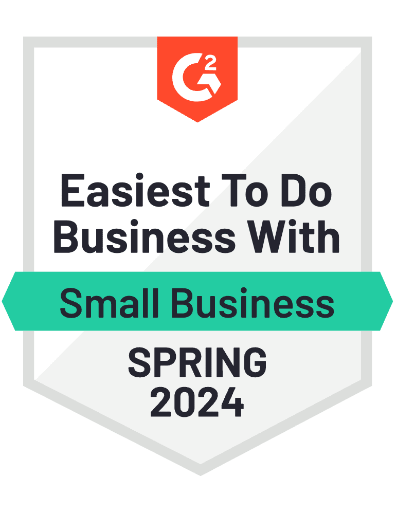 G2 award Easiest to Do Business With